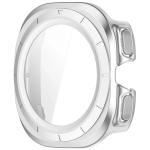 Carcasa cu protectie ecran din sticla securizata BizonMobile Adamo compatibila cu Samsung Galaxy Watch Ultra 2 47mm, Satin Silver 4 - lerato.ro