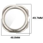 Carcasa cu protectie ecran din sticla securizata BizonMobile Adamo compatibila cu amsung Galaxy Watch Ultra 2 47mm, Satin Champagne 3 - lerato.ro