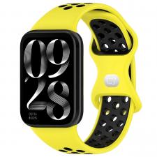 Accesorii Xiaomi Watch, Curea Bizon Octo compatibila cu Xiaomi Redmi Watch 6 / 5 / 4, Galben / Negru, lerato.ro
