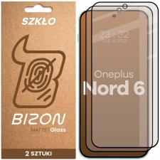 Folii protectie telefoane OnePlus, Set 2 folii sticla securizata Bizon Glass Matte Duo compatibile cu OnePlus Nord 6, Negru, lerato.ro