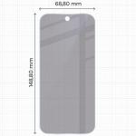 Folie sticla hibird Bizon Hybrid Shadow Privacy compatibila cu Google Pixel 11 Pro, Negru 3 - lerato.ro