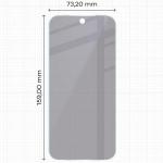 Folie sticla hibird Bizon Hybrid Shadow Privacy compatibila cu Google Pixel 11 Pro XL, Negru 3 - lerato.ro