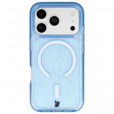 Huse si carcase iPhone 18 Pro, Husa Bizon SparklO cu MagSafe compatibila cu iPhone 18 Pro / 17 Pro, Glitter Blue, lerato.ro