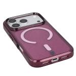 Husa Bizon SparklO cu MagSafe compatibila cu iPhone 18 Pro / 17 Pro, Glitter Burgundy 4 - lerato.ro