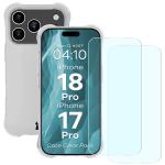 Kit protectie 3 in 1 BizonMobile Clear Pack, Carcasa Bizon Salpa si 2 folii sticla Bizon Glass Clear, compatibil cu iPhone 18 Pro / 17 Pro, Transparent 2 - lerato.ro