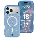 Husa Bizon SparklO cu MagSafe compatibila cu iPhone 18 Pro Max / 17 Pro Max, Glitter Blue 3 - lerato.ro