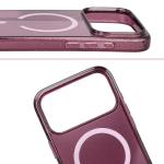Husa Bizon SparklO cu MagSafe compatibila cu iPhone 18 Pro Max / 17 Pro Max, Glitter Burgundy 6 - lerato.ro
