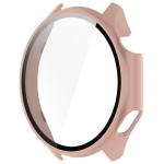 Carcasa cu protectie ecran din sticla securizata BizonMobile compatibila cu OnePlus Watch 3 / Oppo Watch X2, Roz 4 - lerato.ro