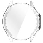 Carcasa cu protectie ecran BizonMobile Felipe compatibila cu OnePlus Watch 3 / Oppo Watch X2, Silver 7 - lerato.ro