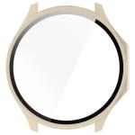 Carcasa cu protectie ecran din sticla securizata BizonMobile compatibila cu OnePlus Watch 3 / Oppo Watch X2, Bej 9 - lerato.ro