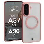 Kit protectie 2 in 1 BizonMobile, Carcasa Bizon MatteO si Folie sticla securizata Bizon Glass Edge, compatibil cu Samsung Galaxy A37 5G / A36 5G, Roz 4 - lerato.ro