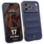 Kit protectie 2 in 1 BizonMobile, Carcasa Bizon Tur si Folie sticla securizata Bizon Glass Edge, compatibil cu iPhone 17 Pro Max, Dark Blue 4 - lerato.ro