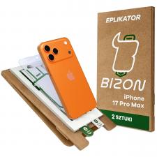 Set 2 folii protectie Bizon Eplikator Hybrid Mule compatibile cu iPhone 17 Pro Max, Transparent