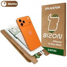 Set 2 folii protectie Bizon Eplikator Film Matte compatibile cu iPhone 17 Pro Max, Transparent