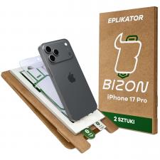 Set 2 folii protectie Bizon Eplikator Hybrid Mule compatibile cu iPhone 17 Pro, Transparent