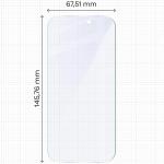 Set 2 folii protectie Bizon Eplikator Hybrid Mule compatibile cu iPhone 17 Pro, Transparent 3 - lerato.ro