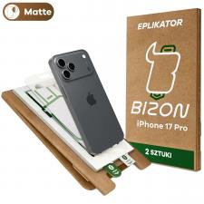 Set 2 folii protectie Bizon Eplikator Film Matte compatibile cu iPhone 17 Pro, Transparent