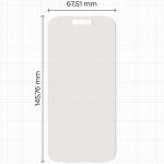 Set 2 folii protectie Bizon Eplikator Film Matte compatibile cu iPhone 17 Pro, Transparent 3 - lerato.ro