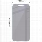 Set 2 folii protectie Bizon Eplikator Hybrid Shadow Privacy compatibile cu iPhone 17 Pro, Negru 3 - lerato.ro