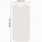 Set 2 folii protectie Bizon Eplikator Film Matte compatibile cu iPhone 17, Transparent 3 - lerato.ro