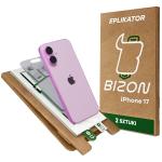 Set 2 folii protectie Bizon Eplikator Hybrid Shadow Privacy compatibile cu iPhone 17, Negru 2 - lerato.ro
