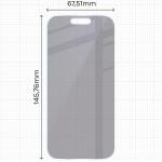 Set 2 folii protectie Bizon Eplikator Hybrid Shadow Privacy compatibile cu iPhone 17, Negru 3 - lerato.ro