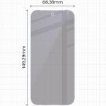 Set 2 folii protectie Bizon Eplikator Hybrid Shadow Privacy compatibile cu Google Pixel 10 Pro, Negru 3 - lerato.ro