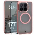 Kit protectie 2 in 1 BizonMobile, Carcasa Bizon MatteO si Folie sticla securizata Bizon Glass Edge, compatibil cu Xiaomi 17T Pro, Roz 2 - lerato.ro