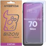 Set 2 folii sticla hibrid Bizon Hybrid Mule Duo compatibile cu Motorola Edge 70 Max, Transparent 2 - lerato.ro