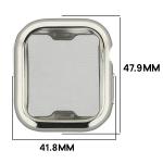 Carcasa cu protectie ecran BizonMobile Felipe compatibila cu Apple Watch 12 (46 mm), Silver 3 - lerato.ro