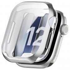 Carcasa cu protectie ecran BizonMobile Felipe compatibila cu Apple Watch 12 (46 mm), Silver