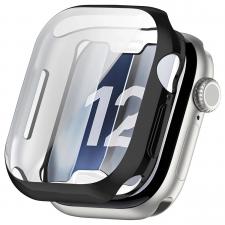 Carcasa cu protectie ecran BizonMobile Felipe compatibila cu Apple Watch 12 (42 mm), Negru
