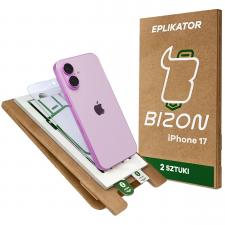Set 2 folii protectie Bizon Eplikator Hybrid Mule compatibile cu iPhone 17, Transparent