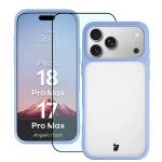 Kit protectie 2 in 1 BizonMobile, Carcasa Bizon Angelo si Folie sticla securizata Bizon Glass Edge, compatibil cu iPhone 18 Pro Max / 17 Pro Max, Albastru 2 - lerato.ro