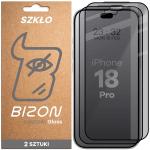 Set 2 folii sticla securizata Bizon Glass Edge Shadow Duo Privacy compatibile cu iPhone 18 Pro, Negru 2 - lerato.ro