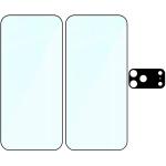 Set protectie 3in1 Bizon Glass Edge Pack, 2 folii sticla ecran + 1 folie sticla camera foto, compatibil cu iPhone 18 Pro Max, Negru 7 - lerato.ro