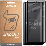Set 2 folii sticla securizata Bizon Glass Edge Shadow Privacy compatibile cu Samsung Galaxy Z Fold 8, Negru 2 - lerato.ro