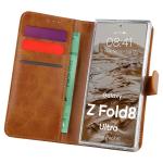 Husa flip cover Bizon Pocket compatibila cu Samsung Galaxy Z Fold 8 Ultra, Maro 3 - lerato.ro