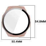 Carcasa cu protectie ecran BizonMobile Adamo compatibila cu Huawei Watch GT 7 Pro 46 mm, Roz 3 - lerato.ro