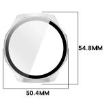 Carcasa cu protectie ecran BizonMobile Adamo compatibila cu Huawei Watch GT 7 Pro 46 mm, Satin Silver 3 - lerato.ro