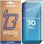 Set 2 folii sticla securizata Bizon Glass Edge Duo compatibile cu Motorola Edge 70 Max, Negru 2 - lerato.ro