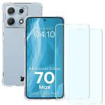 Kit protectie 3 in 1 BizonMobile Clear Pack, Carcasa Bizon Salpa si 2 folii sticla Bizon Glass Clear, compatibil cu Motorola Edge 70 Max, Transparent 2 - lerato.ro