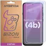 Set 2 folii sticla hibrid Bizon Hybrid Mule Duo compatibile cu Nothing Phone (4b), Transparent 2 - lerato.ro