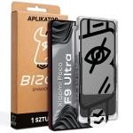 Folie sticla securizata Bizon Glass Aplikator Shadow Privacy, Kit montare inclus, compatibila cu Xiaomi Poco F9 Ultra, Negru 2 - lerato.ro