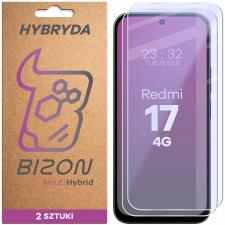 Set 2 folii sticla hibrid Bizon Hybrid Mule compatibile cu Xiaomi Redmi 17 4G, Transparent