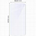 Folie sticla hibrid Bizon Hybrid Mule compatibila cu Oppo Reno 16, Transparent 3 - lerato.ro