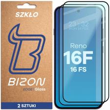Set 2 folii sticla securizata Bizon Glass Edge compatibile cu Oppo Reno 16 F / 16 FS, Negru