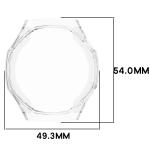 Carcasa cu protectie ecran BizonMobile Felipe compatibila cu Huawei Watch GT 7 Pro 46 mm, Transparent 3 - lerato.ro