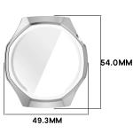 Carcasa cu protectie ecran BizonMobile Felipe compatibila cu Huawei Watch GT 7 Pro 46 mm, Silver 3 - lerato.ro