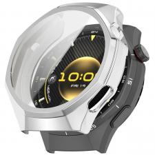 Carcasa cu protectie ecran BizonMobile Felipe compatibila cu Huawei Watch GT 7 Pro 46 mm, Silver